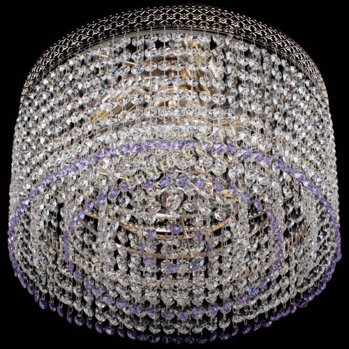 Люстра Венеция Капель №3 фиолетовая в Магнитогорске Гусь Хрустальный