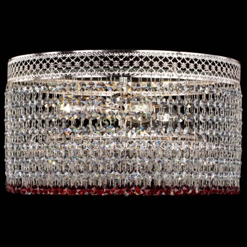 Люстра Венеция Капель №3 красная в Магнитогорске Гусь Хрустальный