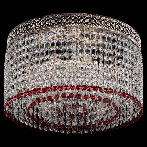Люстра Венеция Капель №3 красная в Магнитогорске Гусь Хрустальный