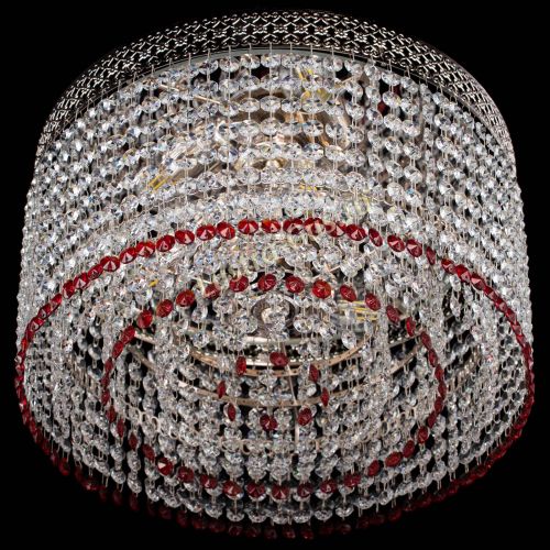 Люстра Венеция Капель №3 красная в Магнитогорске Гусь Хрустальный