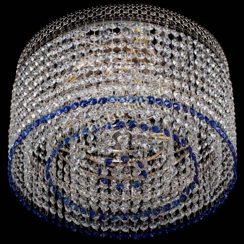 Люстра Венеция Капель №3 синяя в Магнитогорске Гусь Хрустальный