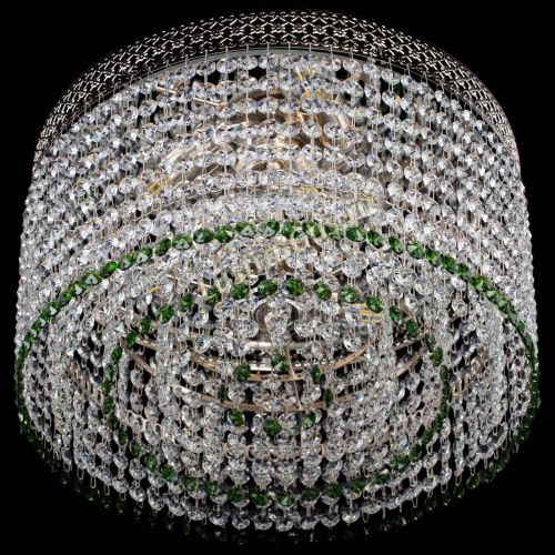 Люстра Венеция Капель №3 зеленая в Магнитогорске Гусь Хрустальный