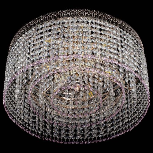 Люстра Венеция Капель №5 розовая в Магнитогорске Гусь Хрустальный