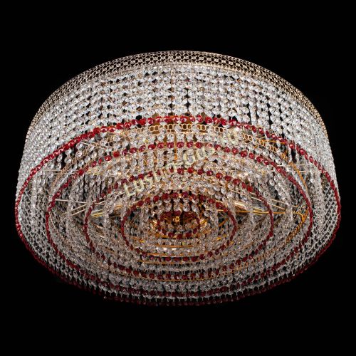 Люстра Венеция Капель №8 оптикон красная в Магнитогорске Гусь Хрустальный