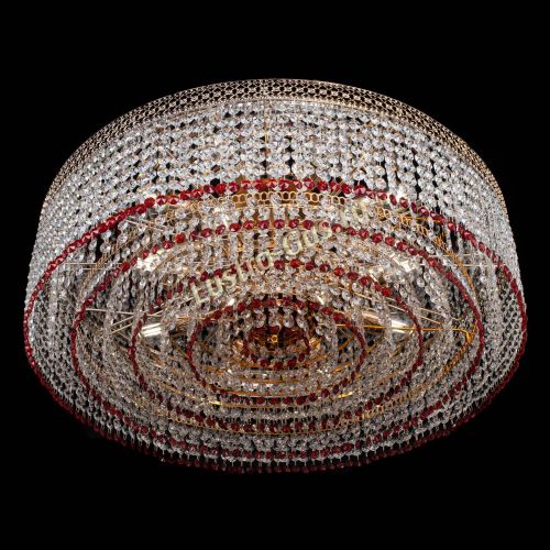 Люстра Венеция Капель №8 оптикон красная в Магнитогорске Гусь Хрустальный