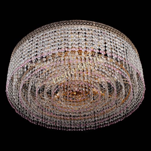Люстра Венеция Капель №8 оптикон розовая в Магнитогорске Гусь Хрустальный