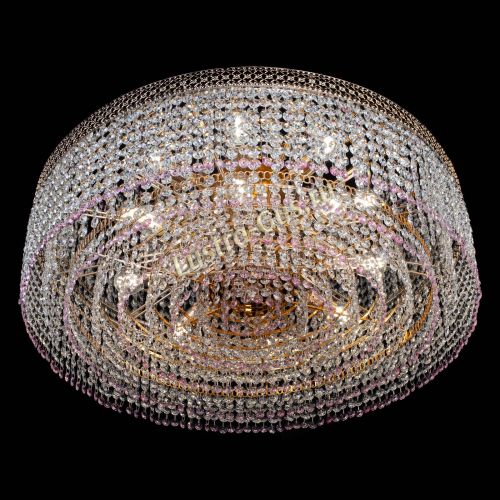 Люстра Венеция Капель №8 оптикон розовая в Магнитогорске Гусь Хрустальный