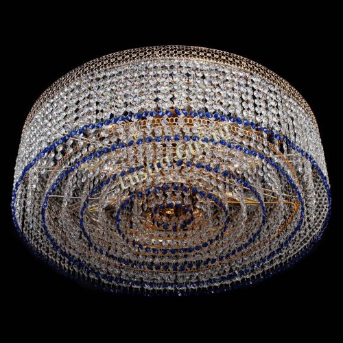 Люстра Венеция Капель №8 оптикон синяя в Магнитогорске Гусь Хрустальный