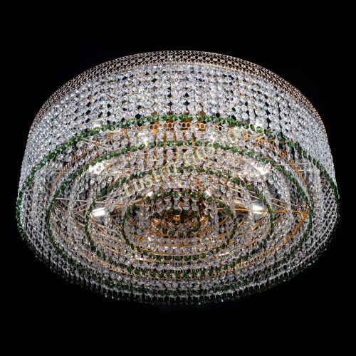 Люстра Венеция Капель №8 оптикон зеленая в Магнитогорске Гусь Хрустальный