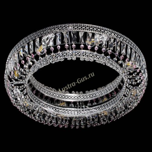 Люстра Венеция Кольцо №8 пластинка розовая в Магнитогорске Гусь Хрустальный