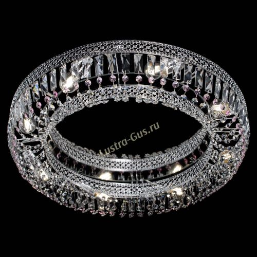 Люстра Венеция Кольцо №8 пластинка розовая в Магнитогорске Гусь Хрустальный