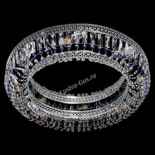 Люстра Венеция Кольцо №8 пластинка синяя в Магнитогорске Гусь Хрустальный