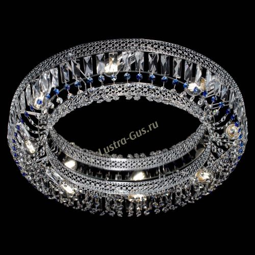 Люстра Венеция Кольцо №8 пластинка синяя в Магнитогорске Гусь Хрустальный