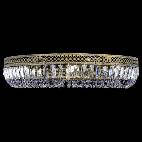 Люстра Венеция Кольцо №8 пластинка под бронзу Фиолетовая в Магнитогорске Гусь Хрустальный