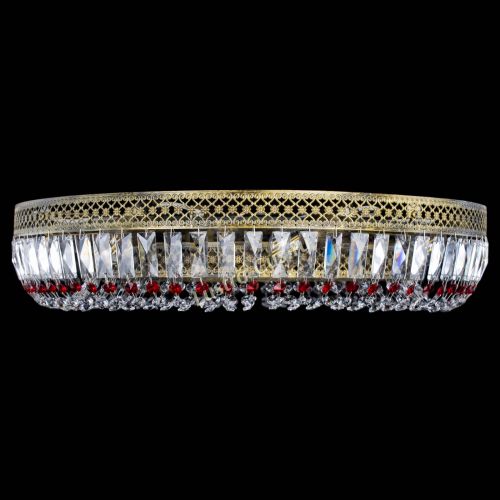 Люстра Венеция Кольцо №8 пластинка под бронзу Красная в Магнитогорске Гусь Хрустальный