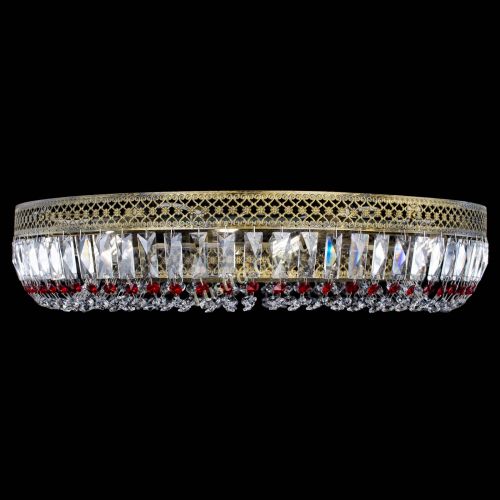 Люстра Венеция Кольцо №8 пластинка под бронзу Красная в Магнитогорске Гусь Хрустальный