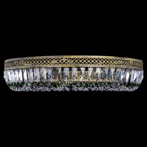 Люстра Венеция Кольцо №8 пластинка под бронзу Зеленая в Магнитогорске Гусь Хрустальный