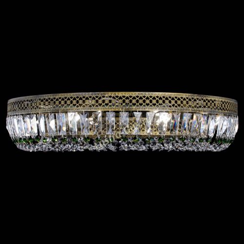 Люстра Венеция Кольцо №8 пластинка под бронзу Зеленая в Магнитогорске Гусь Хрустальный