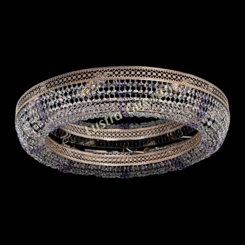 Люстра Венеция Кольцо №8 фиолетовая в Магнитогорске Гусь Хрустальный