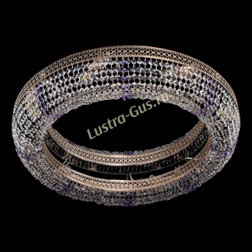 Люстра Венеция Кольцо №8 фиолетовая в Магнитогорске Гусь Хрустальный