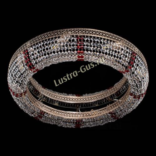 Люстра Венеция Кольцо №8 красное в Магнитогорске Гусь Хрустальный