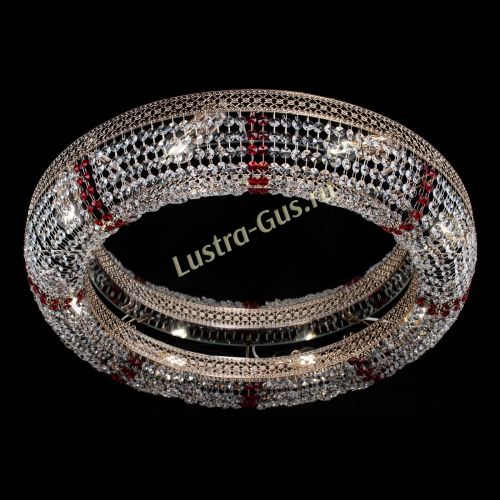 Люстра Венеция Кольцо №8 красное в Магнитогорске Гусь Хрустальный