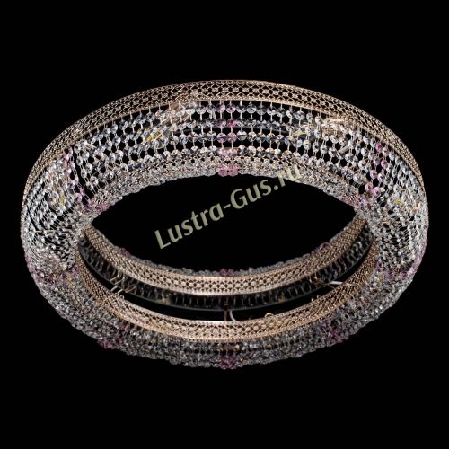 Люстра Венеция Кольцо №8 розовая в Магнитогорске Гусь Хрустальный