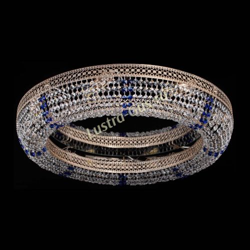 Люстра Венеция Кольцо №8 синее в Магнитогорске Гусь Хрустальный