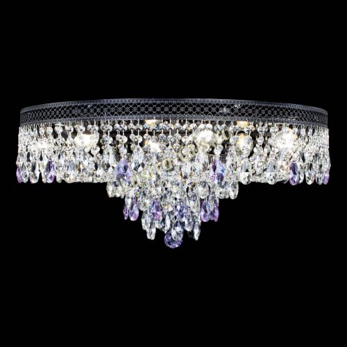 Люстра Венеция Кольцо Черная №8 фиолетовая в Магнитогорске Гусь Хрустальный