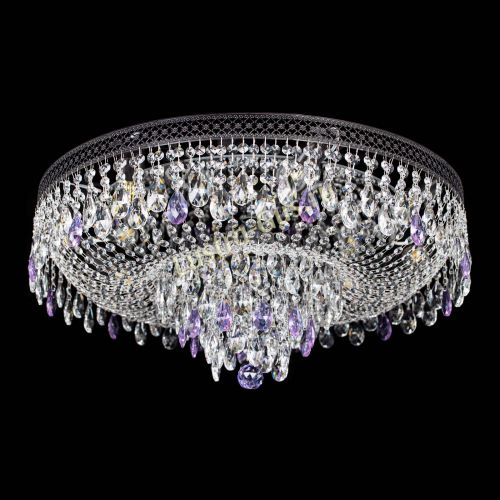 Люстра Венеция Кольцо Черная №8 фиолетовая в Магнитогорске Гусь Хрустальный