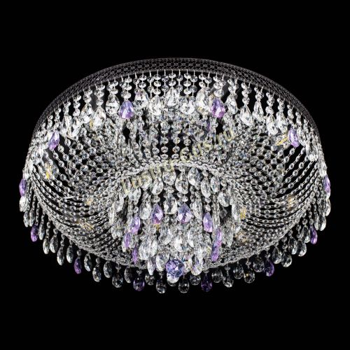 Люстра Венеция Кольцо Черная №8 фиолетовая в Магнитогорске Гусь Хрустальный