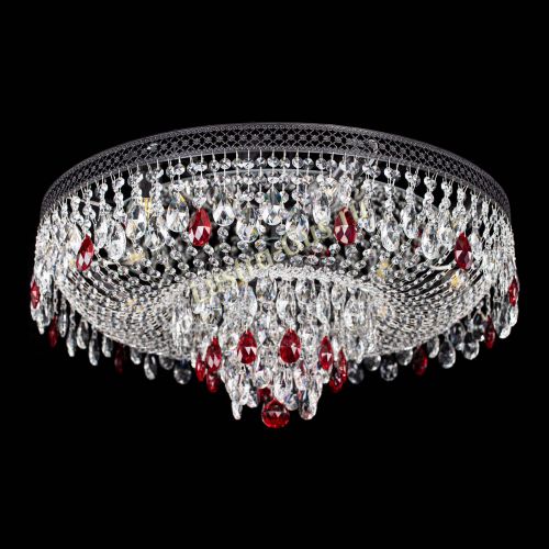 Люстра Венеция Кольцо Черная №8 красная в Магнитогорске Гусь Хрустальный