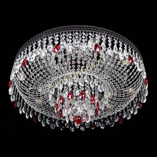 Люстра Венеция Кольцо Черная №8 красная в Магнитогорске Гусь Хрустальный