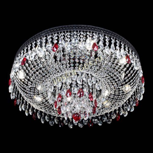 Люстра Венеция Кольцо Черная №8 красная в Магнитогорске Гусь Хрустальный