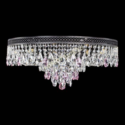 Люстра Венеция Кольцо Черная №8 розовая в Магнитогорске Люстра Венеция Кольцо Черная №8 розовая в Магнитогорске