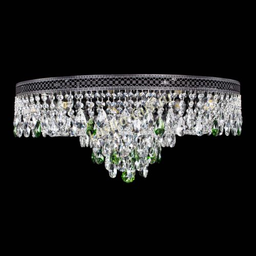 Люстра Венеция Кольцо Черная №8 зеленая в Магнитогорске Гусь Хрустальный