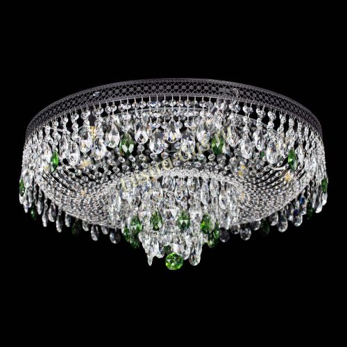 Люстра Венеция Кольцо Черная №8 зеленая в Магнитогорске Гусь Хрустальный