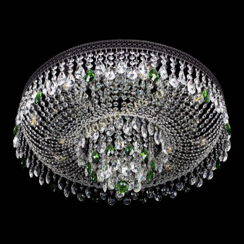 Люстра Венеция Кольцо Черная №8 зеленая в Магнитогорске Гусь Хрустальный