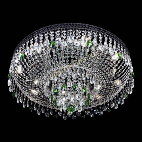 Люстра Венеция Кольцо Черная №8 зеленая в Магнитогорске Гусь Хрустальный