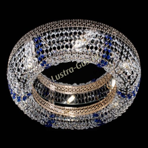 Люстра Венеция Кольцо синяя в Магнитогорске Гусь Хрустальный