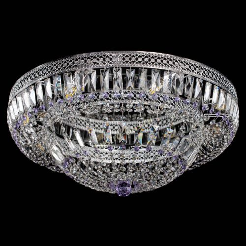 Люстра Венеция Купол пластинка 600 Фиолетовая в Магнитогорске Гусь Хрустальный