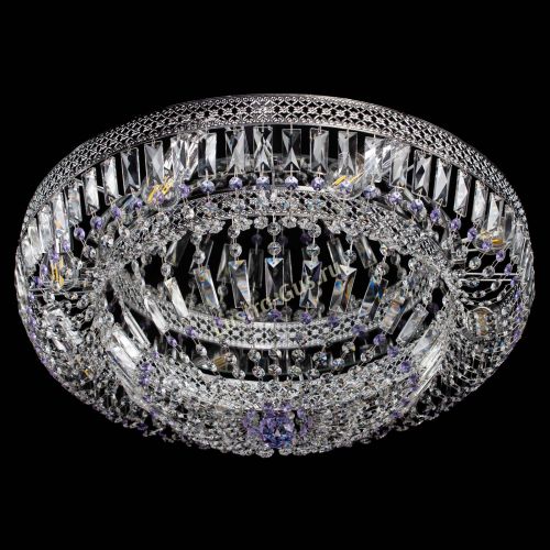 Люстра Венеция Купол пластинка 600 Фиолетовая в Магнитогорске Гусь Хрустальный