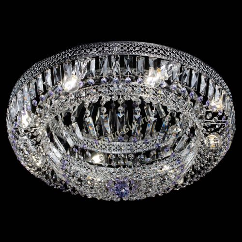 Люстра Венеция Купол пластинка 600 Фиолетовая в Магнитогорске Гусь Хрустальный