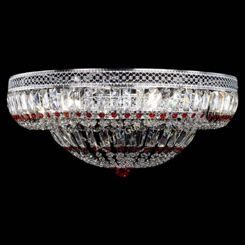 Люстра Венеция Купол пластинка 600 Красная в Магнитогорске Гусь Хрустальный