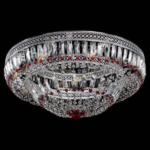 Люстра Венеция Купол пластинка 600 Красная в Магнитогорске Гусь Хрустальный