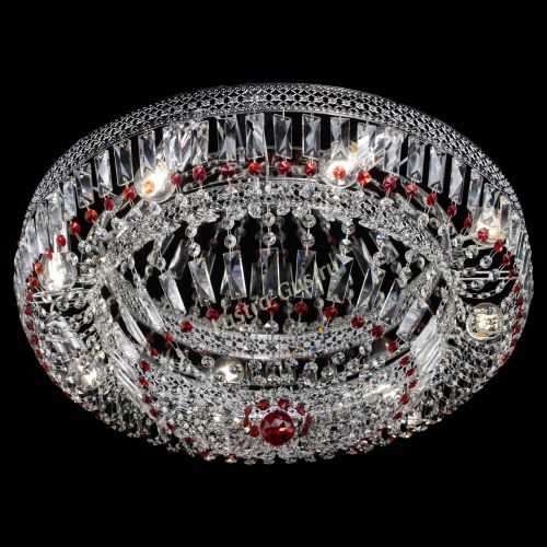 Люстра Венеция Купол пластинка 600 Красная в Магнитогорске Гусь Хрустальный