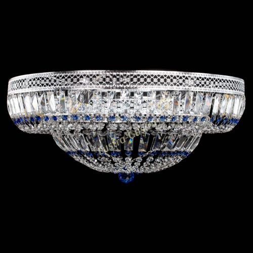 Люстра Венеция Купол пластинка 600 Синяя в Магнитогорске Гусь Хрустальный