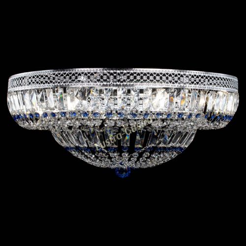 Люстра Венеция Купол пластинка 600 Синяя в Магнитогорске Гусь Хрустальный