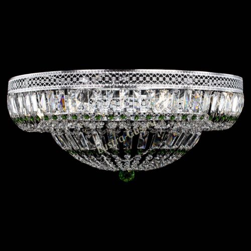 Люстра Венеция Купол пластинка 600 Зеленая в Магнитогорске Гусь Хрустальный