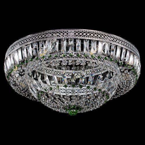 Люстра Венеция Купол пластинка 600 Зеленая в Магнитогорске Гусь Хрустальный